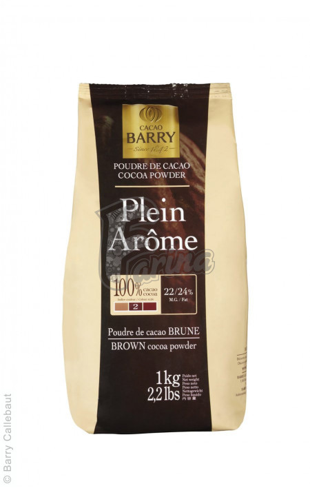  Какао-порошок PLEIN AROME темно коричневый 22-24%, алкализованный 1 кг< фото цена